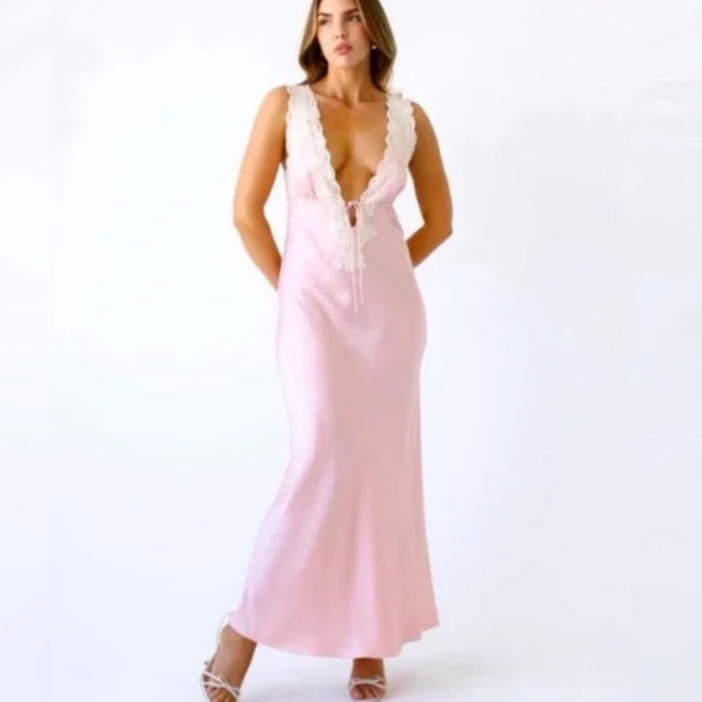 Rumored Baby Pink Venice Maxi Dress- Medium